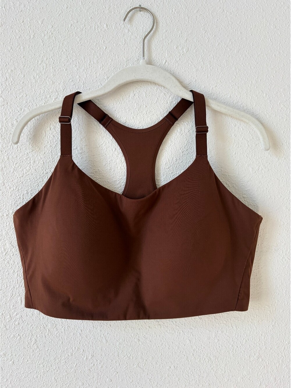 Huug Daily Racerback Longline Wireless Bra Brown Size XL Comfy Neutral